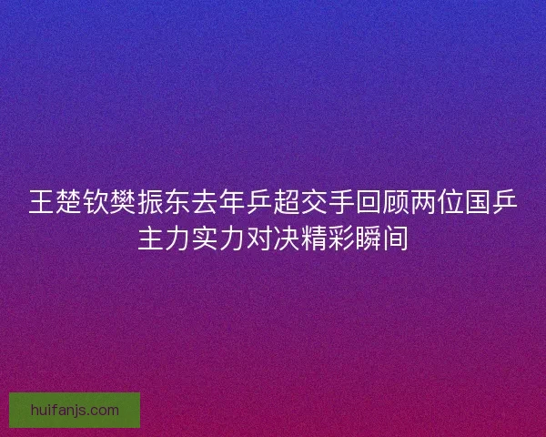 王楚钦樊振东去年乒超交手回顾两位国乒主力实力对决精彩瞬间