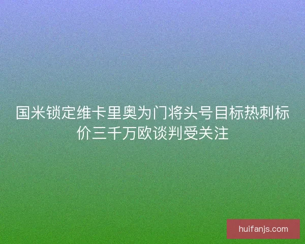 国米锁定维卡里奥为门将头号目标热刺标价三千万欧谈判受关注